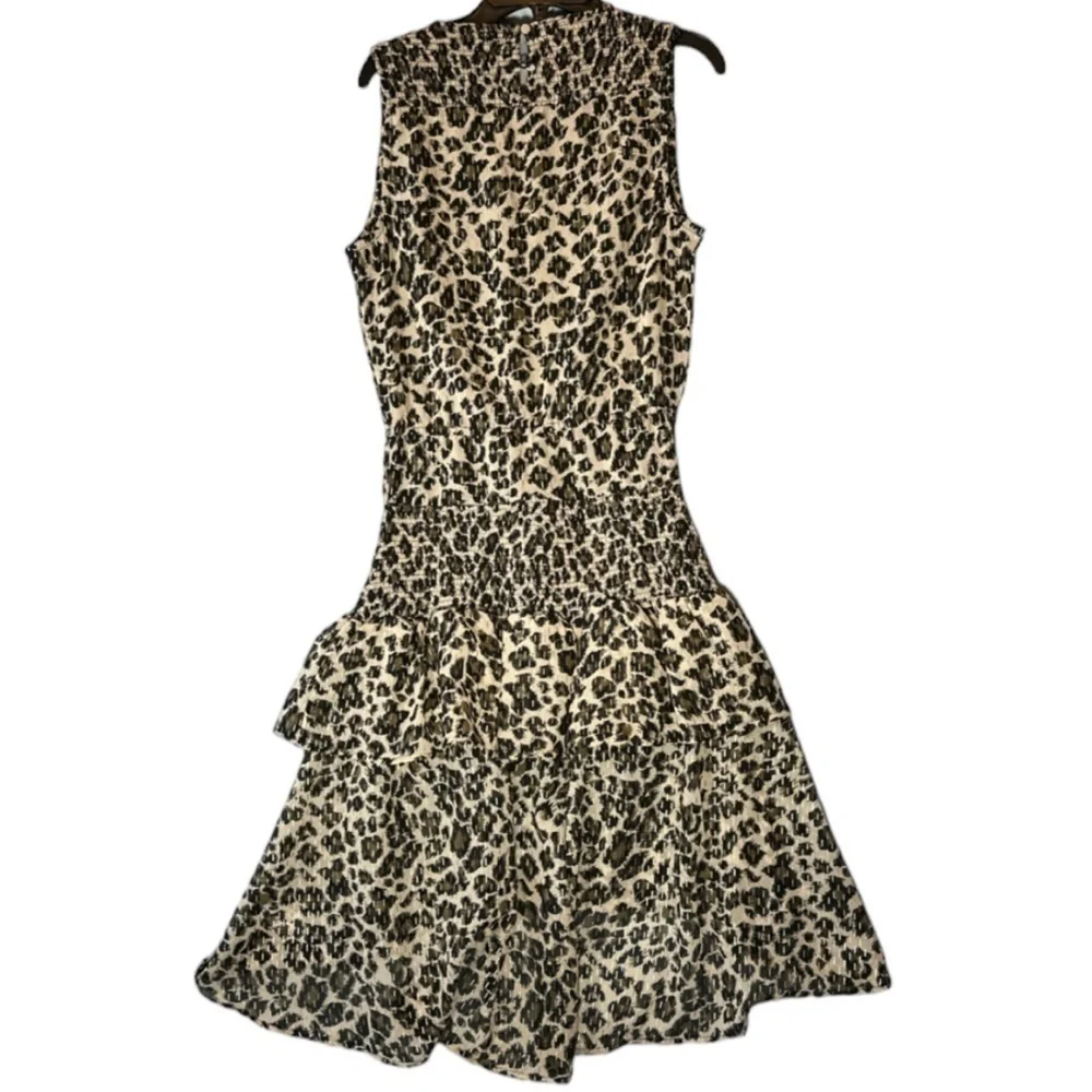 Walter Baker Leandria Dress Surplice Hi-Low Tiered Ruffle Hem Leopard Print NEW - Picture 5 of 17